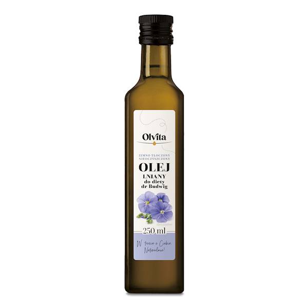 Olej Lniany Ol'vita 250ml - Zimno Tłoczony