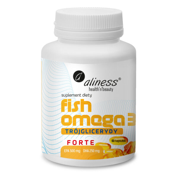 Fish Omega 3 FORTE Trójglicerydy 500/250 mg 60k Aliness