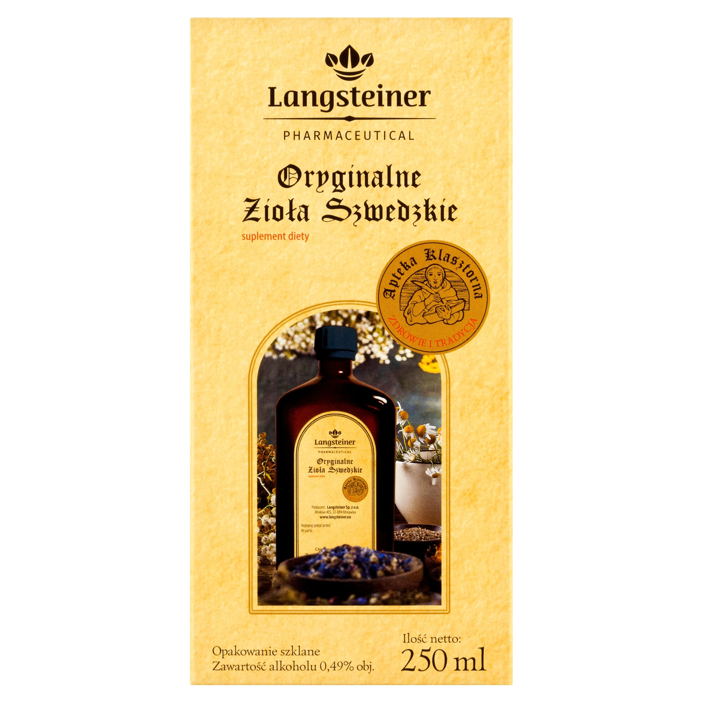 Oryginalne Zioła Szwedzkie płyn 250ml Langsteiner